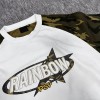 3D Embroidery Camo Raglan T-Shirt | Patchwork Sleeve | Cotton Blend | Custom Streetwear Manufacturer