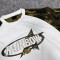 3D Embroidery Camo Raglan T-Shirt | Patchwork Sleeve | Cotton Blend | Custom Streetwear Manufacturer