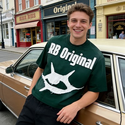 Applique Rhinestone Spray Color T-Shirt | Oversized Fit | 100% Cotton | Streetwear | OEM Streetwear