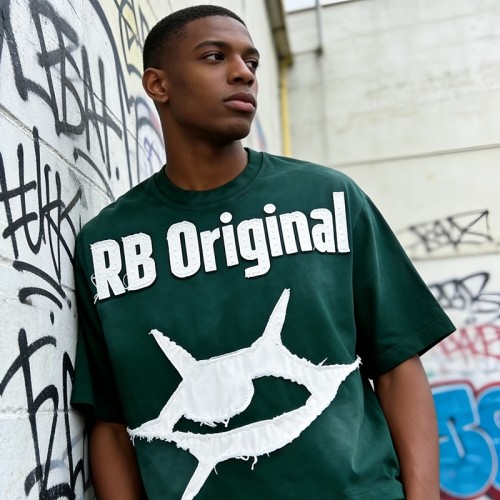 Applique Rhinestone Spray Color T-Shirt | Oversized Fit | 100% Cotton | Streetwear | OEM Streetwear