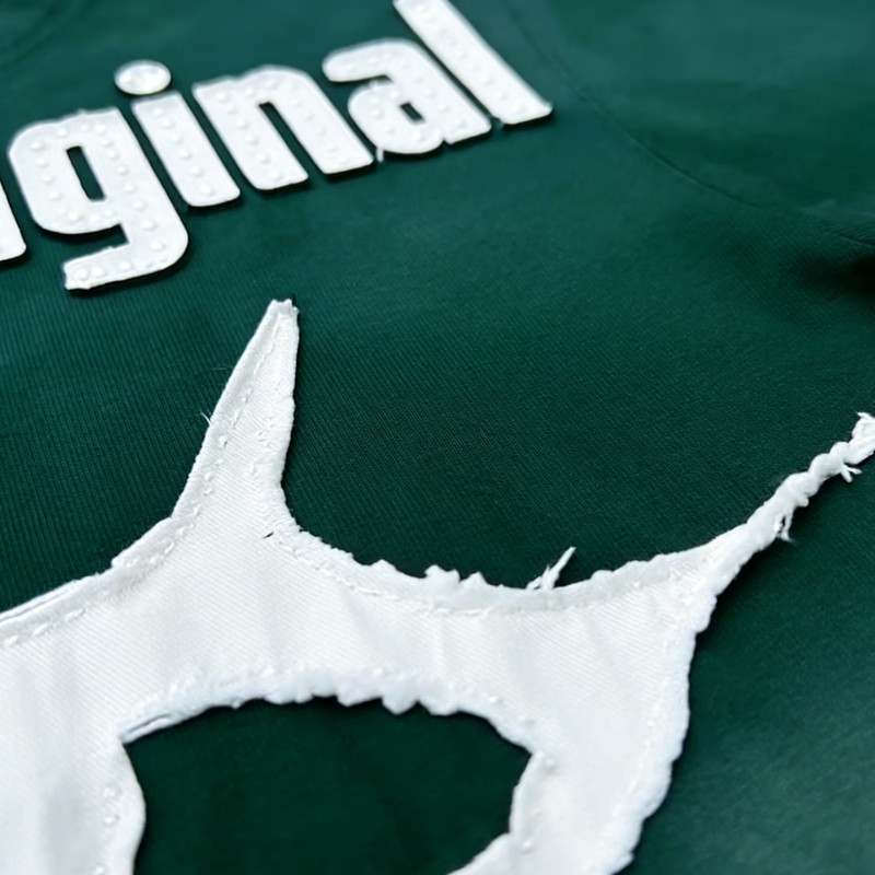 Applique Rhinestone Spray Color T-Shirt