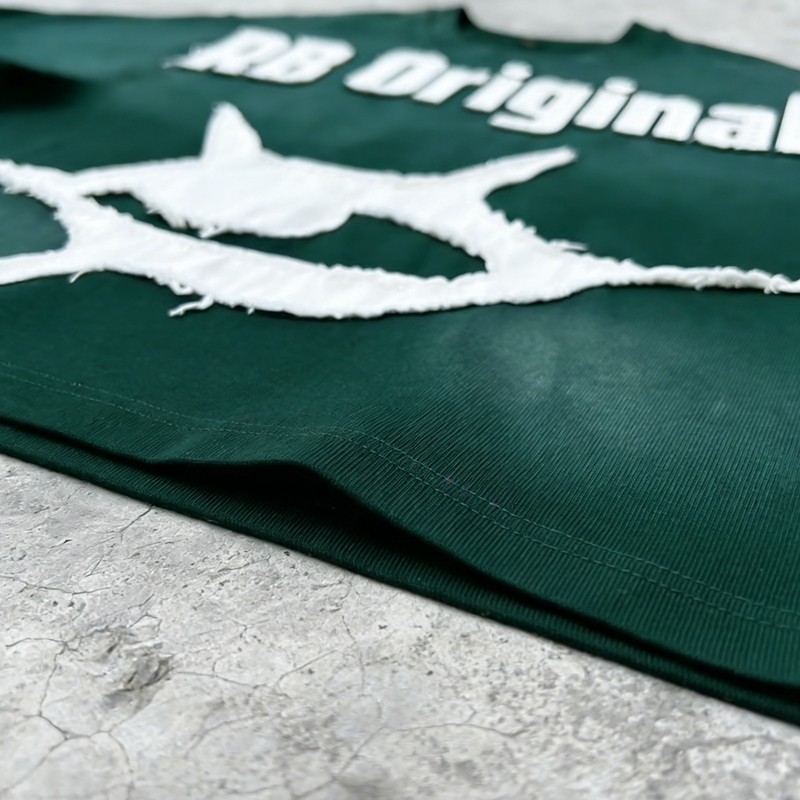 Applique Rhinestone Spray Color T-Shirt