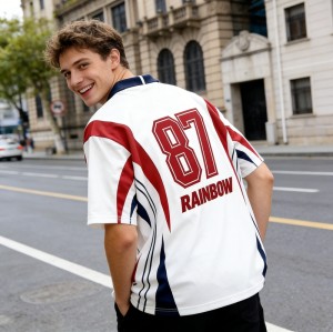 Color Block Patchwork Soccer Jersey | Screen Print | 100% Cotton | Custom Streetwear Manufacturer