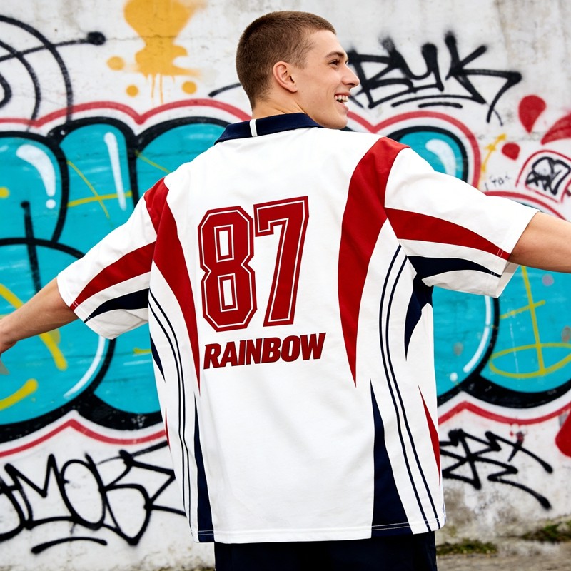 Color Block Patchwork Soccer Jersey