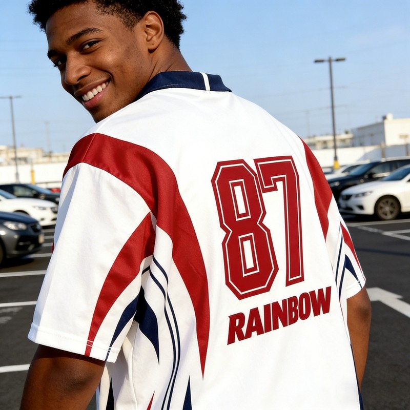 Color Block Patchwork Soccer Jersey