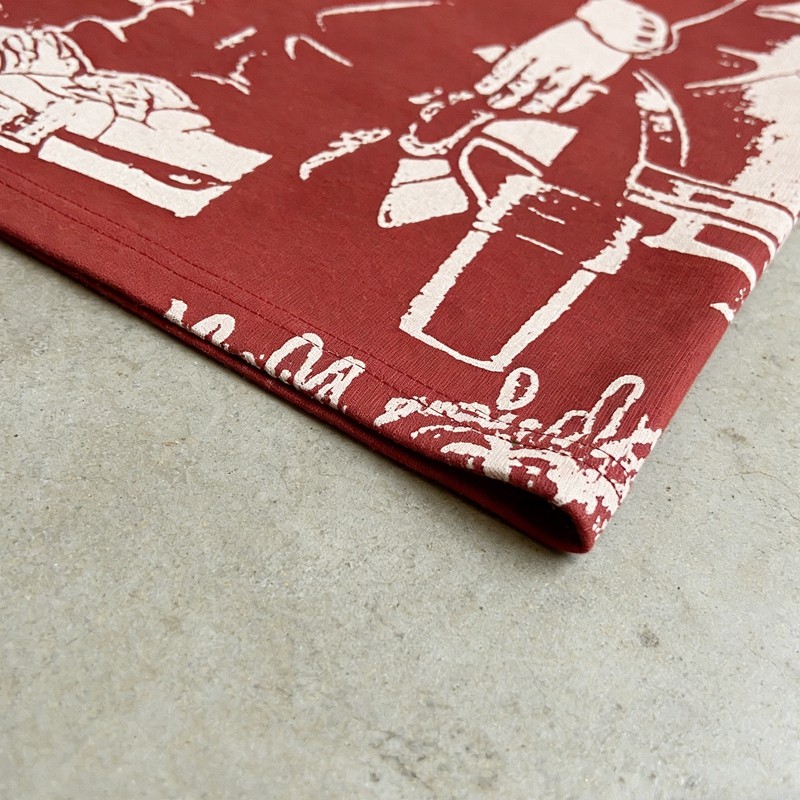 Towel Embroidery Direct Injection Print T-Shirt