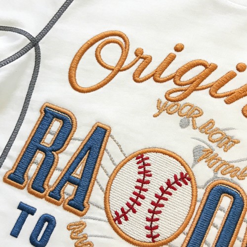 3D Embroidery Baseball-themed T-shirt | Oversized Fit | Sports and Casual Wear | OEM Streetwear