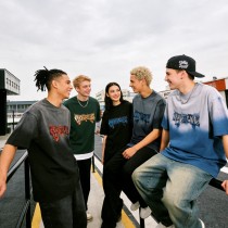 Spray Color Embroidered T-Shirt | Gradient Washed | 100% Cotton | Custom Streetwear Manufacturer