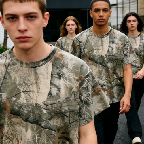 Sublimation Print Tree Camo T-Shirt | Lightweight and Breathable | High-Quality Polyester | Custom Streetwear Manufacturer