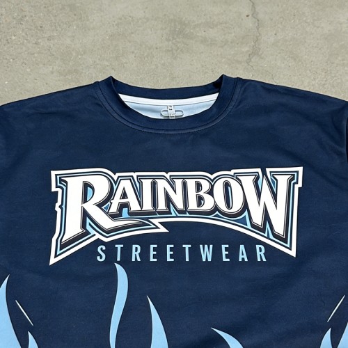 Sublimation Print Flame Graphic Tee | Breathable Fabric | Oversized Fit | Custom Streetwear Manufacturer