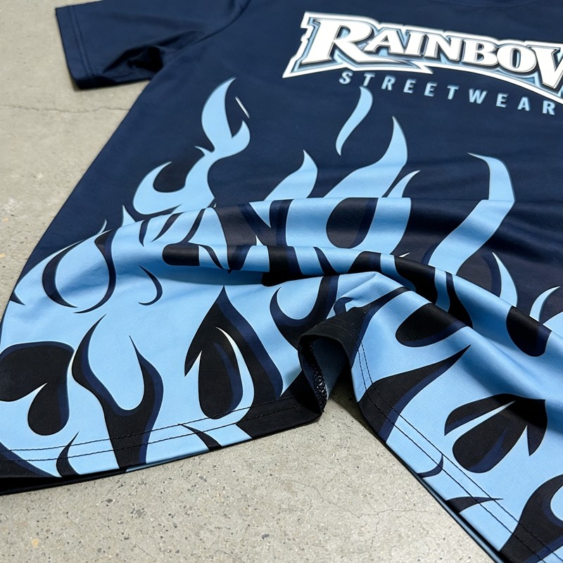 Sublimation Print Flame Graphic Tee