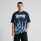 Sublimation Print Flame Graphic Tee | Breathable Fabric | Oversized Fit | Custom Streetwear Manufacturer