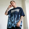 Sublimation Print Flame Graphic Tee | Breathable Fabric | Oversized Fit | Custom Streetwear Manufacturer