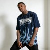 Sublimation Print Flame Graphic Tee | Breathable Fabric | Oversized Fit | Custom Streetwear Manufacturer