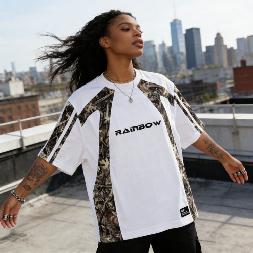 Sublimated Camo Print Tee | Oversized Fit | 100% Cotton | Streetwear | Custom Streetwear Manufacturer