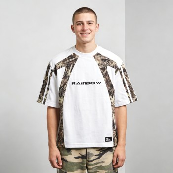 Sublimated Camo Print Tee | Oversized Fit | 100% Cotton | Streetwear | Custom Streetwear Manufacturer