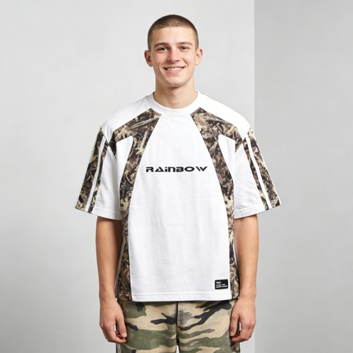 Sublimated Camo Print Tee | Oversized Fit | 100% Cotton | Streetwear | Custom Streetwear Manufacturer