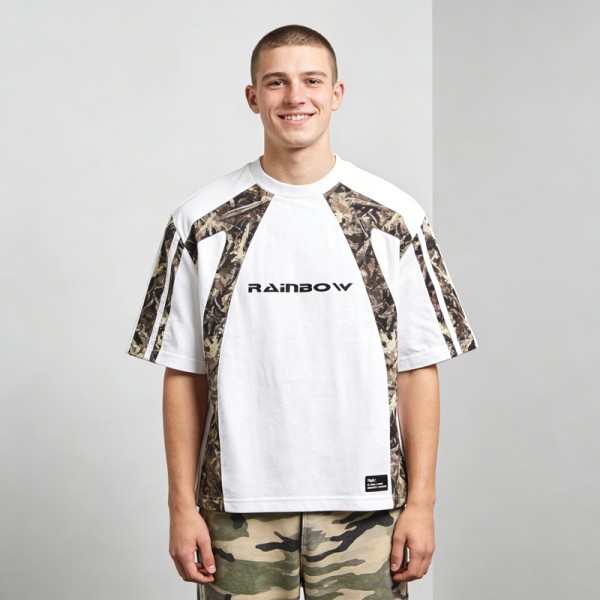 Sublimated Camo Print Tee | Oversized Fit | 100% Cotton | Streetwear | Custom Streetwear Manufacturer