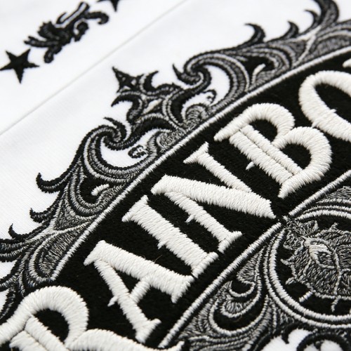 Rainbow 3D Embroidered Polo Shirt | Gothic Flame Design | Streetwear | Custom Streetwear Manufacturer