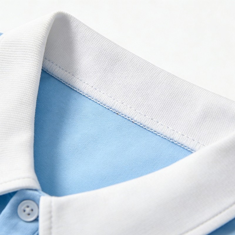 Screen Print Color Block Polo Shirt