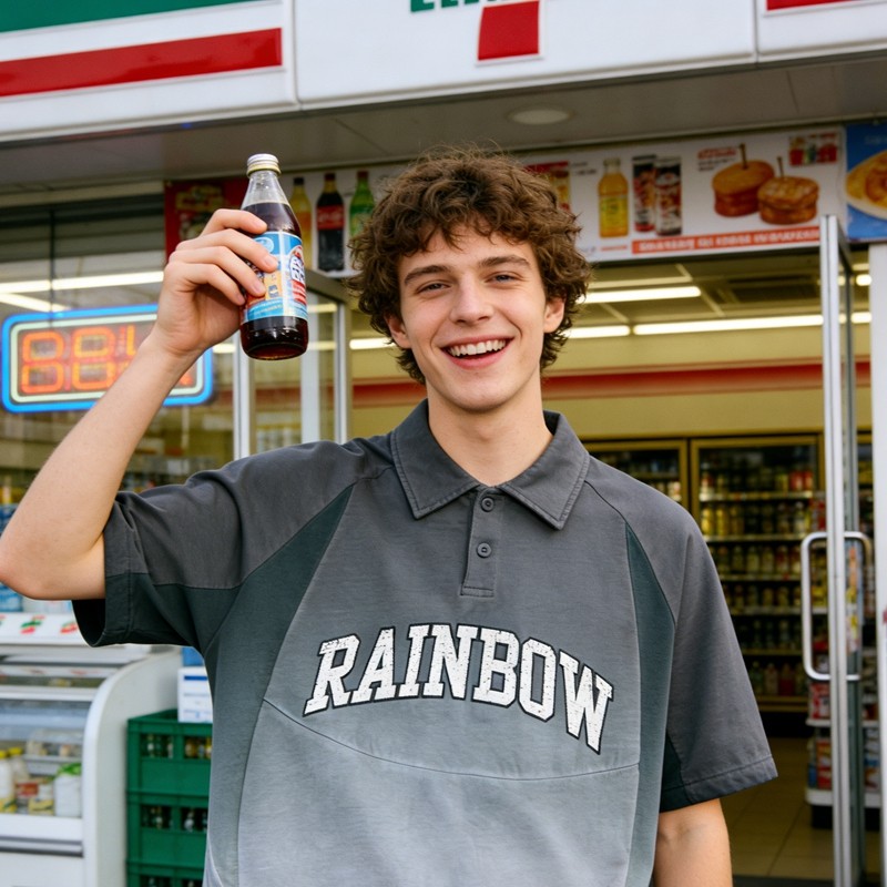 Washed Vintage Color Block Polo