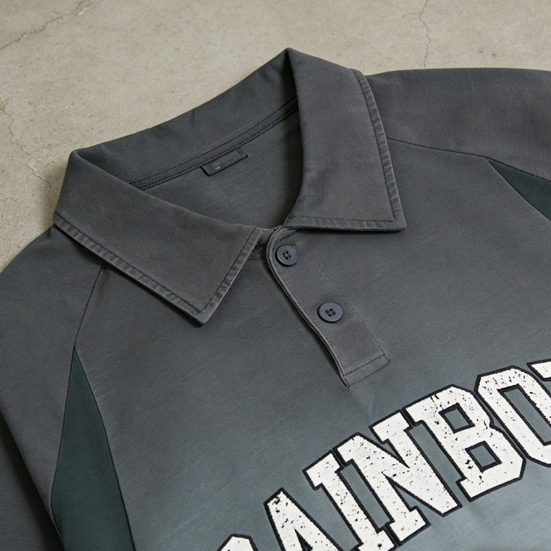 Washed Vintage Color Block Polo