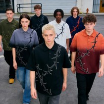 Dip Dye 3D Embroidery Polo Shirt | Gothic Thorn Pattern | Custom Streetwear Manufacturer