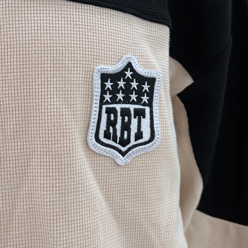 Men's Waffle Knit Patchwork Crewneck Sweatshirt