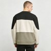 Men's Waffle Knit Patchwork Crewneck Sweatshirt | Embroidered Patches | Custom Streetwear Manufacturer