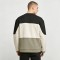 Men's Waffle Knit Patchwork Crewneck Sweatshirt | Embroidered Patches | Custom Streetwear Manufacturer