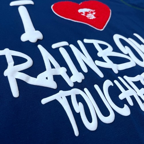 Towel Embroidery and Puff Print T-Shirt | Skull Heart Embroidery | Contrast Stitching | OEM Streetwear