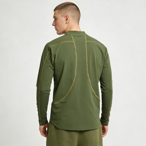 Puff Print Quarter-Zip Pullover | Contrast Stitching | Stretch Fabric | Streetwear Manufacturer