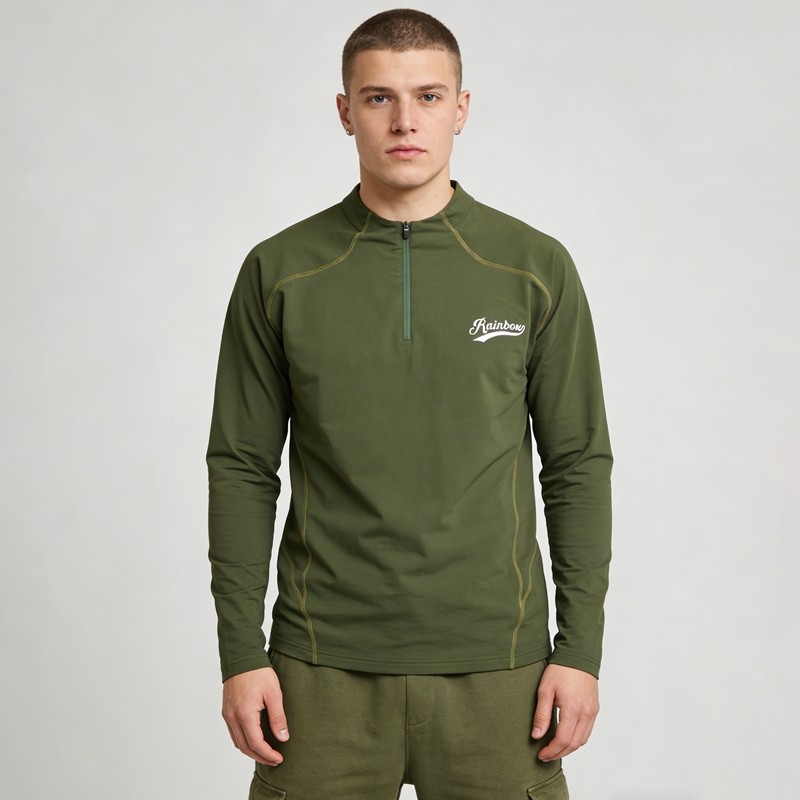 Puff Print Quarter-Zip Pullover