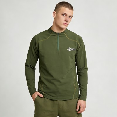 Puff Print Quarter-Zip Pullover | Contrast Stitching | Stretch Fabric | Streetwear Manufacturer