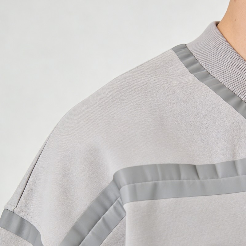 Silver Reflective Print Football Jersey