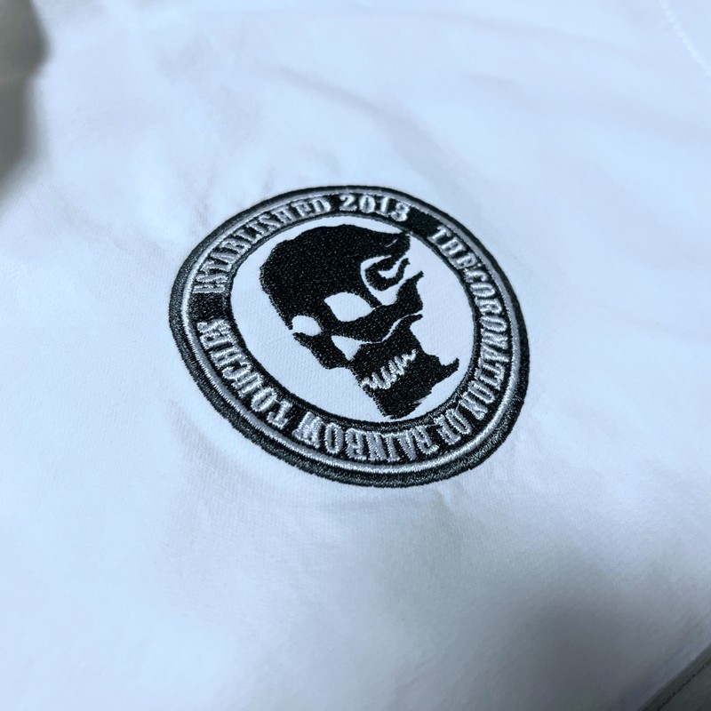 Men's Ink Printing Paneled Zip-Up Shirt 