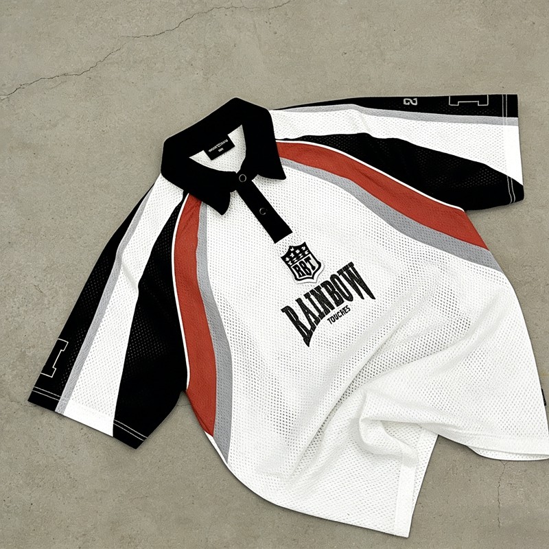 Men's Embroidered Patches Sublimation Polo Shirt