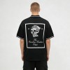 Men's Skull Embroidery and Screen Print Polo Shirt | Oversized Fit | Custom Streetwear Manufacturer