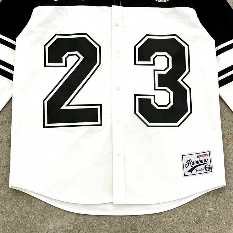 Men's Ink Printed 23 Number Baseball Shirt
