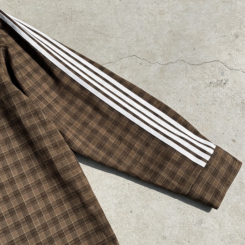 Custom Men's 3D Embroidery Plaid Shirt