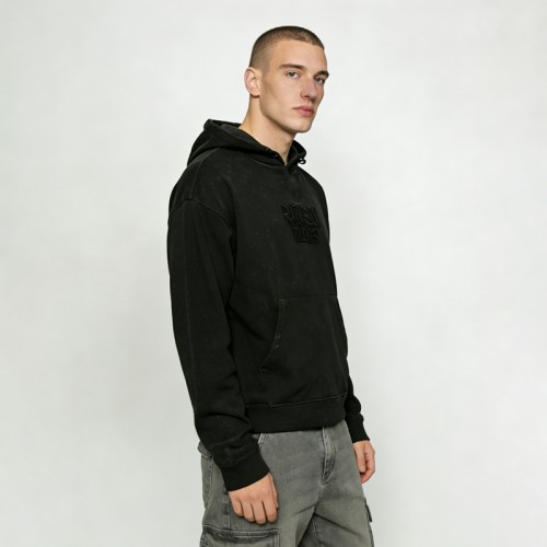 Men's Washing 3D Embroidery Skull Hoodie | Soft Cotton Fleece | Custom Streetwear Manufacturer