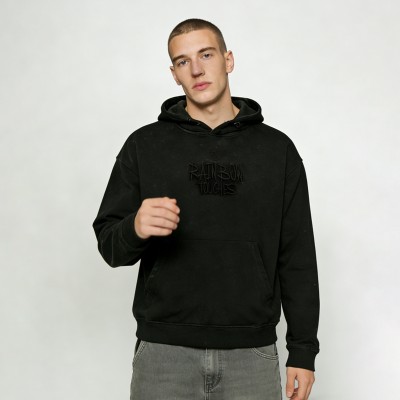 Men's Washing 3D Embroidery Skull Hoodie | Soft Cotton Fleece | Custom Streetwear Manufacturer