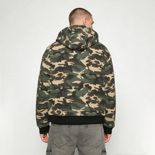 Men's Embroidered Patches Reversible Zip Hoodie | Cotton Blend | Custom Streetwear Manufacturer