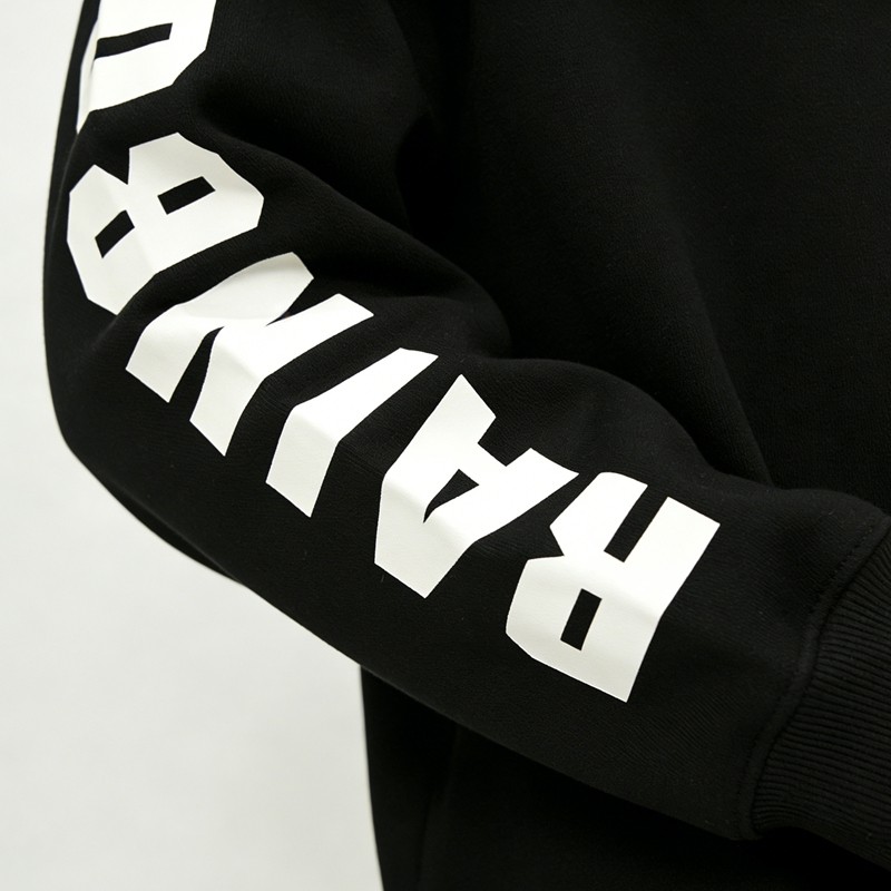 Skull Patch Embroidery Half-Zip Hoodie