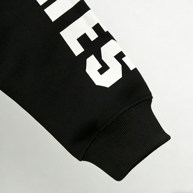 Skull Patch Embroidery Half-Zip Hoodie