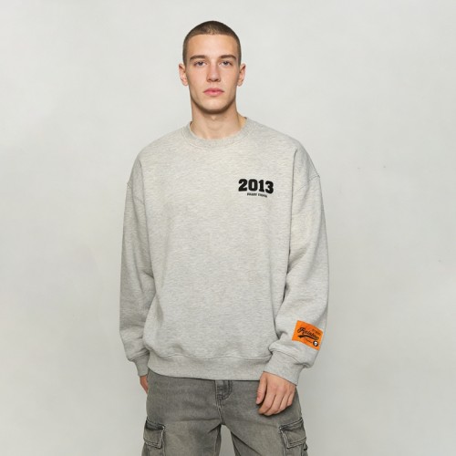 Men's Towel Embroidery Crew Neck Sweatshirt | Soft Cotton Fleece | Streetwear Manufacturer