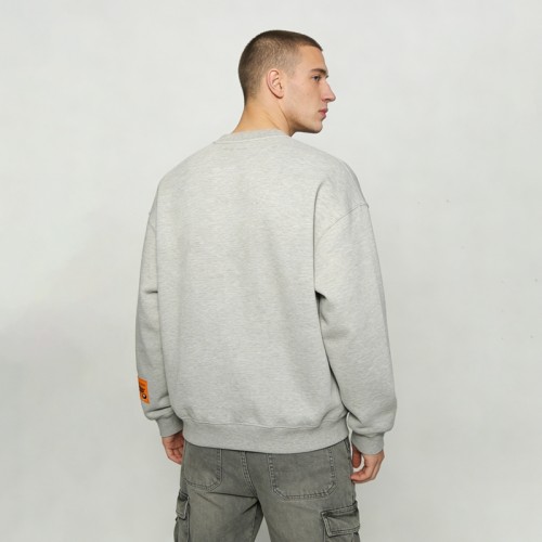 Men's Towel Embroidery Crew Neck Sweatshirt | Soft Cotton Fleece | Streetwear Manufacturer