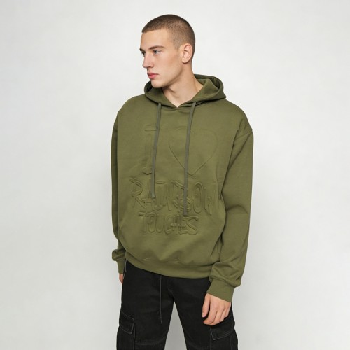 Men's Embossing Heart Hoodie | Soft Cotton Fleece | Casual wear | Custom Streetwear Manufacturer