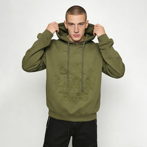 Men's Embossing Heart Hoodie | Soft Cotton Fleece | Casual wear | Custom Streetwear Manufacturer