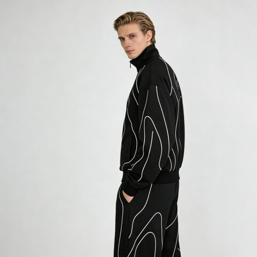 Reflective Piping Tracksuit Set | High Street Fashion | Streetwear | Custom Streetwear Manufacturer